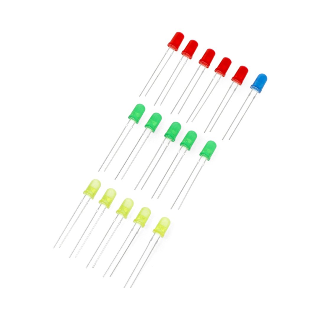 Set of 5mm LEDs - justPi - 16pcs.