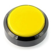 Push Button 6cm - yellow - flat
