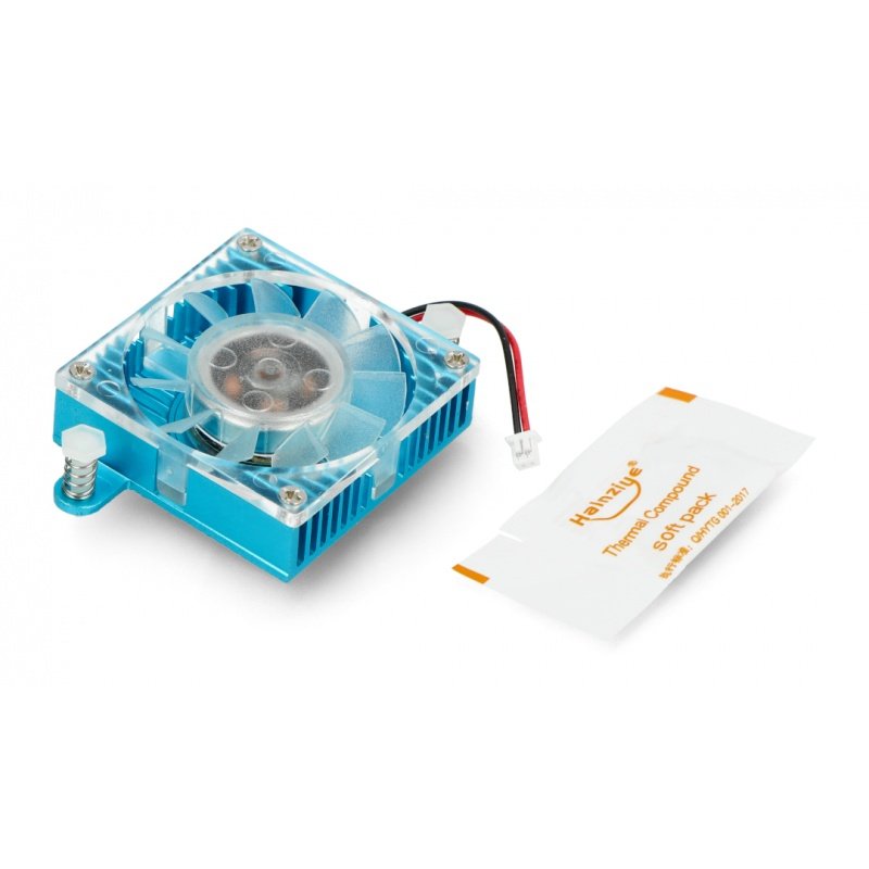 Heat sink with fan for Odroid XU-4 - blue