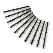 Goldpin 2x40 angle connector with 2,54mm pitch - black - 10pcs.