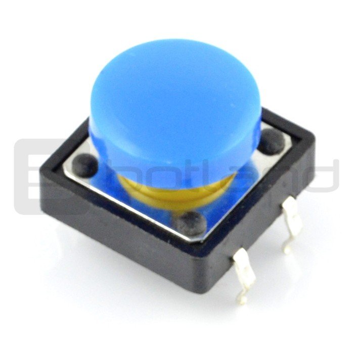 Tact Switch 12x12 mm with round cap - blue [NEW]