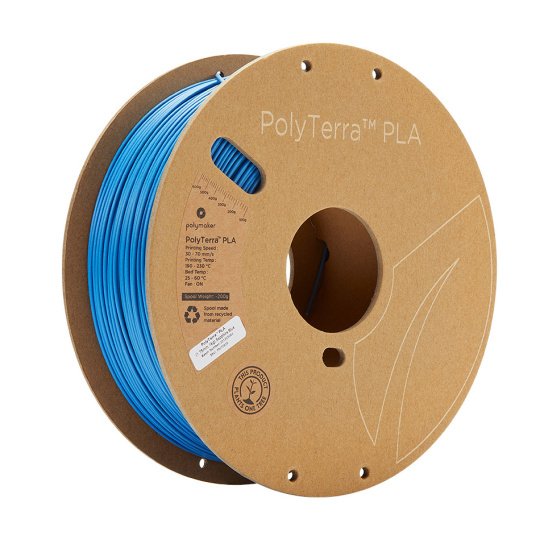 Filament Polymaker PolyTerra PLA 1,75mm, 1kg - Sapphire Blue Botland -  Robotic Shop