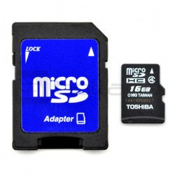 Toshiba micro SD / SDHC 8GB UHS 1 Class 10 memory card with adapter