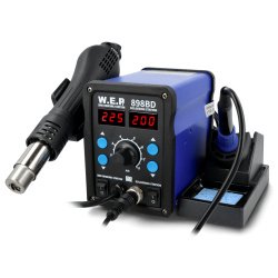 Soldering station 2in1 hotair and tip-based WEP 898BD with fan in iron - 740W