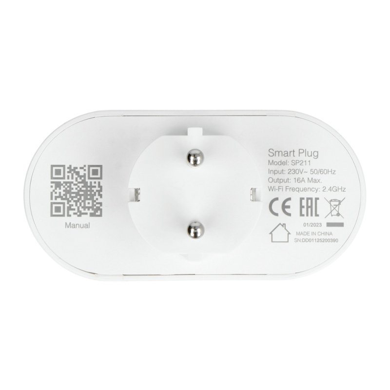 Tuya - double smart WiFi plug with energy measurement - 3500W - white -  Gosund SP211 Botland - Robotic Shop