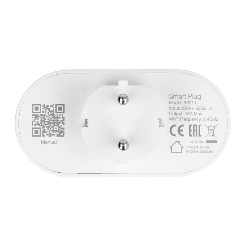 Tuya - double smart WiFi plug with energy measurement - 3500W 