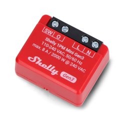 Shelly 1PM Mini Gen3 - 1x 240V/8A WiFi/Bluetooth relay - energy measurement