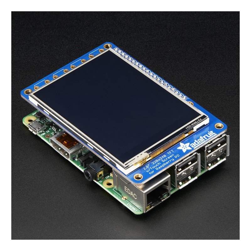 PiTFT in addition, minikit Plus - display touchscreen resistive 2.8" 320x240 Raspberry Pi 2/A+/B+