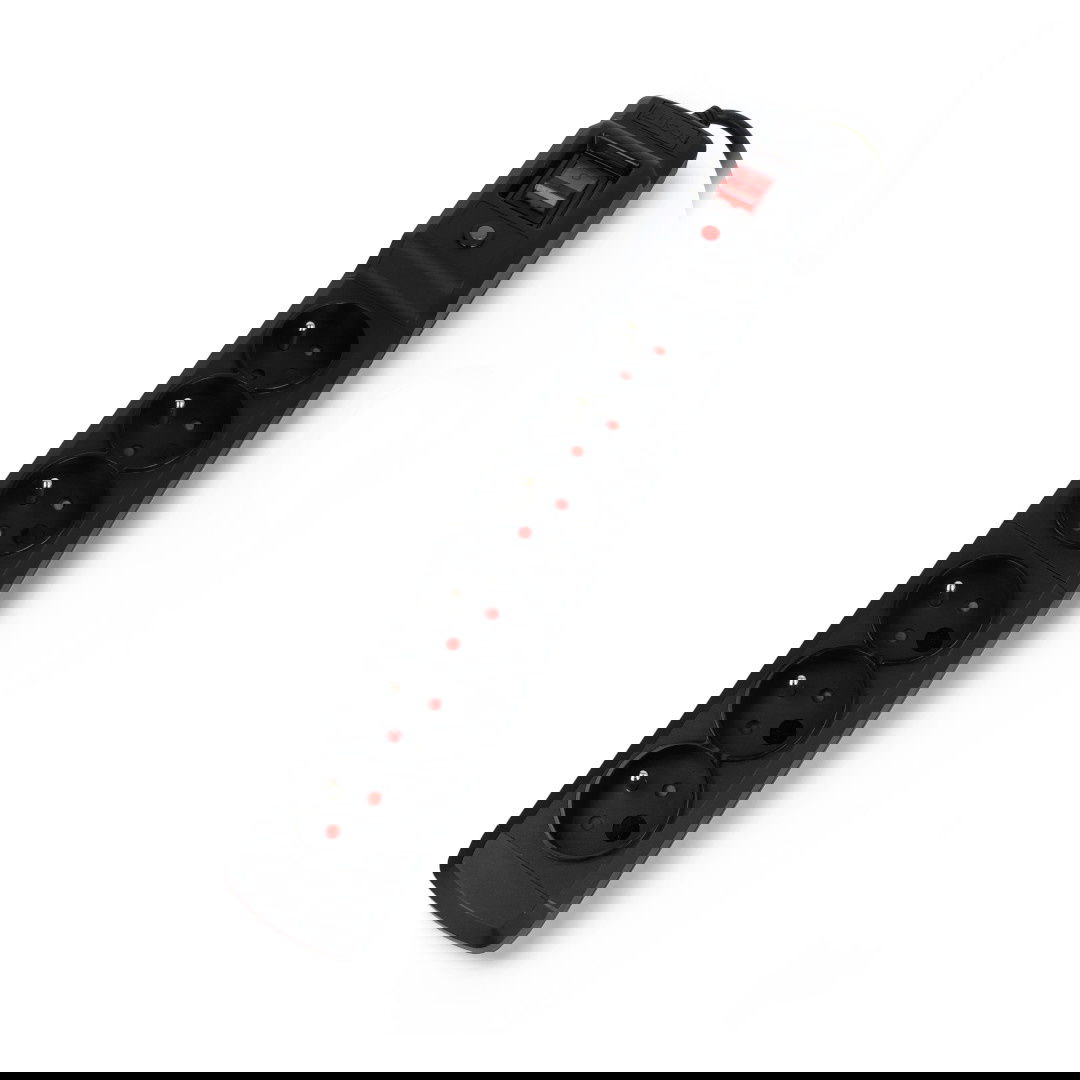 Power strip with protection Arcon multi M6 black - 6 sockets