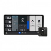 Shelly Wall Display X2 - Smart Control Panel with 5A WiFi/Bluetooth Relay + BLU H&T Sensor - Black