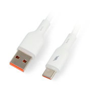 USB A to USB C 2.0 cable with backlight - silicone - 1,8m - Akyga AK-USB-60