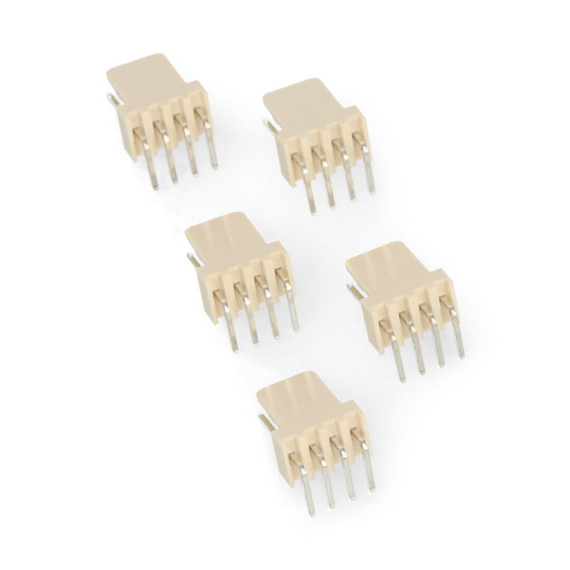 2.54mm pitch connector - 4-pin angled plug - 5 pcs.