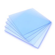 Fluorescent blue cast plexiglass - 3mm - 290x290mm - 5pcs.
