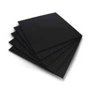 3mm plexiglass sheet - 290x290mm - matte black - 5 pcs.