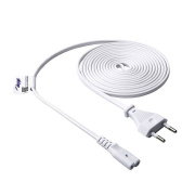Power cord figure-8 CEE 7/16 to IEC C7 - 3m white - Akyga AK-RD-07A