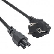 IEC C5/IEC C7 power cable - 1m black - Akyga AK-NB-08C