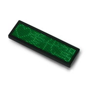 Programmable LED Name Tag 93x30mm - USB text display - green