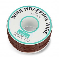 Insulated PVC Coated 30AWG Wire Wrapping Wires Reel 656Ft - Brown