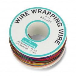 Insulated PVC Coated 30AWG Wire Wrapping Wires Reel 656Ft - 8 colors