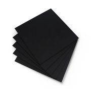 Black poured plexiglass - 3mm - 200x200mm - 5pcs.