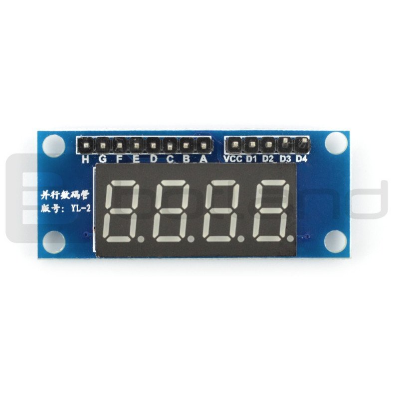 Module 4 x 7-segment display and anode - 4 mounting holes