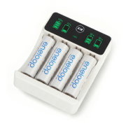 Ni-MH battery charger - AA and AAA - Qoltec 50848