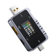 FNIRSI FNAC-28 2-in-1 USB tester - voltage, current and power meter for USB A/USB C ports