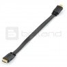 HDMI cable - flat, black 33 cm long - zdjęcie 2