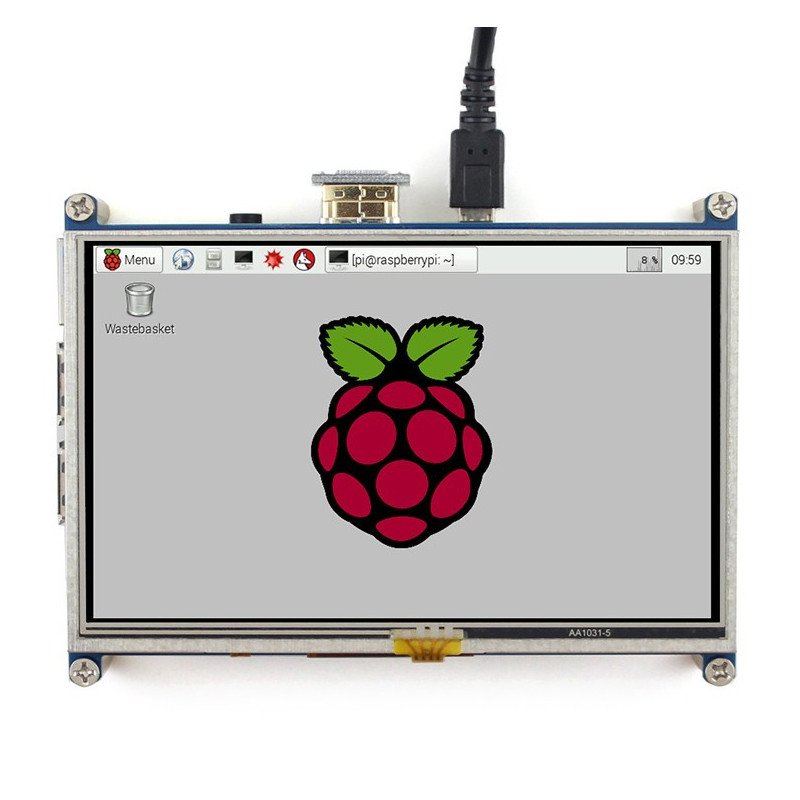 Touch screen TFT 5" 800 x 480 for Raspberry Pi - GPIO