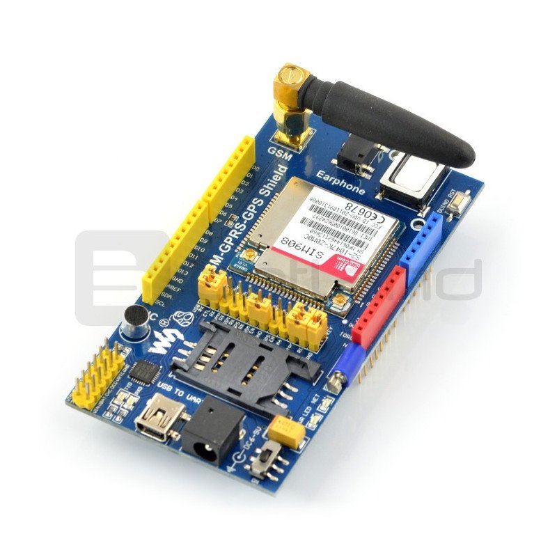 SIM908 GSM/GPRS/GPS Shield - Arduino overlay