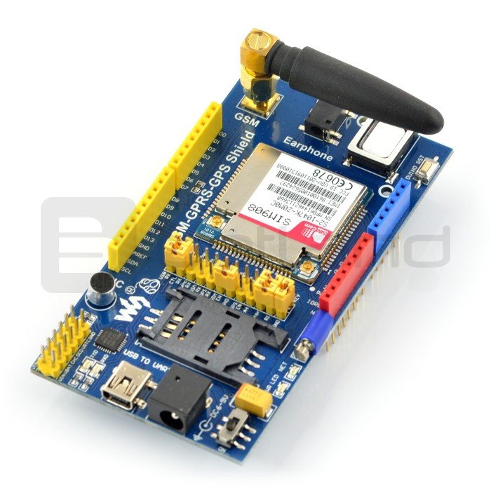 SIM908 GSM/GPRS/GPS Shield - Arduino overlay