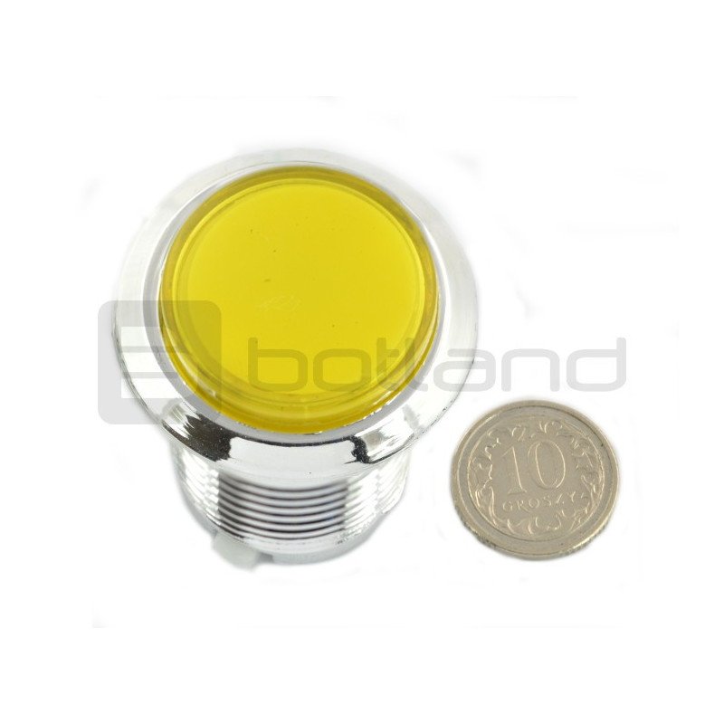 Push Button 3.3cm - yellow backlight