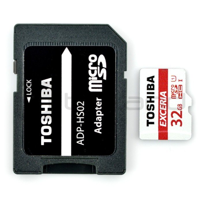 Toshiba Exceria micro SD / SDHC 32GB UHS 1 Class 10 memory card with adapter
