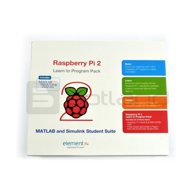 Raspberry Pi 2 set B model + enclosure + power supply 6 card + MatLab