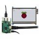 Touch screen capacitive LCD TFT screen 7" 1024x600px HDMI + USB for Raspberry Pi 2/B+ + case black and white Touch screen capacitive LCD TFT screen 7" 1024x600px HDMI + USB for Raspberry Pi 2/B+ + case black and white