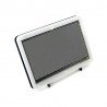 Touch screen capacitive LCD TFT screen 7" 1024x600px HDMI + USB for Raspberry Pi 2/B+ + case black and white - zdjęcie 3