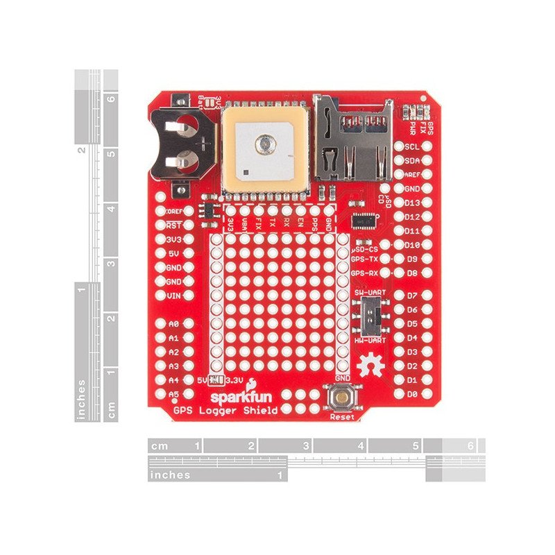SparkFun GPS Logger Shield GPS module GP3906-TLPz a SD card reader for Arduino