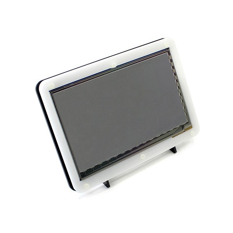 Enclosure for Raspberry Pi LCD screen TFT 7" HDMI black and white
