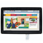 Capacitive touch screen TFT LCD display is a 10.1" 1024x600px for Raspberry Pi 3/2/B+ + case
