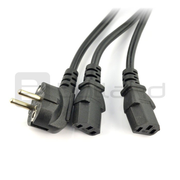 Cable for IEC power supplies with two sockets - 1.8m