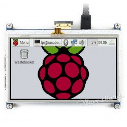 Touch screen resistive LCD display of 4.3" 480x272px HDMI + GPIO for Raspberry Pi 3/2/B+