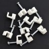 Cable holder rectangle 4/4mm - white, 100 pcs - zdjęcie 3