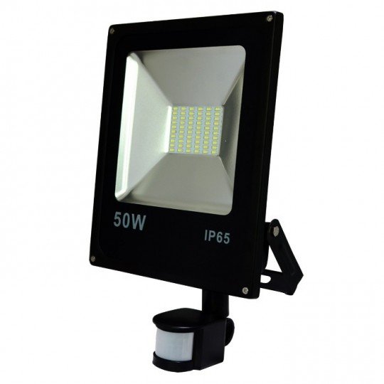 Outdoor LED lamp ART SMD PIR with motion detector, 50W, 3000lm, IP65, AC80-265V, 4000K - neutral white