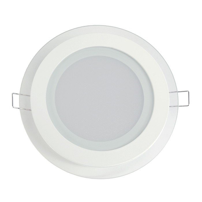 Round glass ART LED panel 16cm, 12W, 800lm, AC80-265V, 3000K - white heat