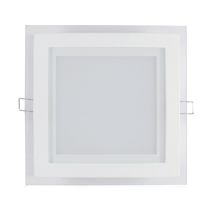 LED panel ART square glass 20x20cm, 16W, 1000lm, AC80-265V, 4000K - white neutral