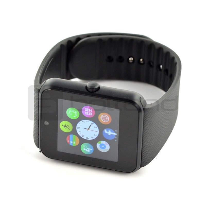 SmartWatch GT08 NFC SIM black - smart watch with phone function