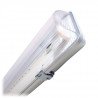Luminaire for 1 piece of ART T8 60cm LED tube, single-sided power supply AC230V with transparent diffuser - zdjęcie 2