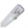 Luminaire for 2 LED tubes ART T8 120cm, single sided power supply AC230V with transparent diffuser - zdjęcie 2