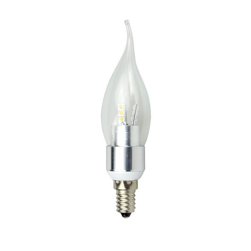 LED ART bulb, transparent candle, E14, 4.5W, 320lm, warm color