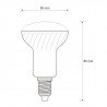 LED bulb ART, R50, ceramic, E14, 6W, 470lm, heat color - zdjęcie 5